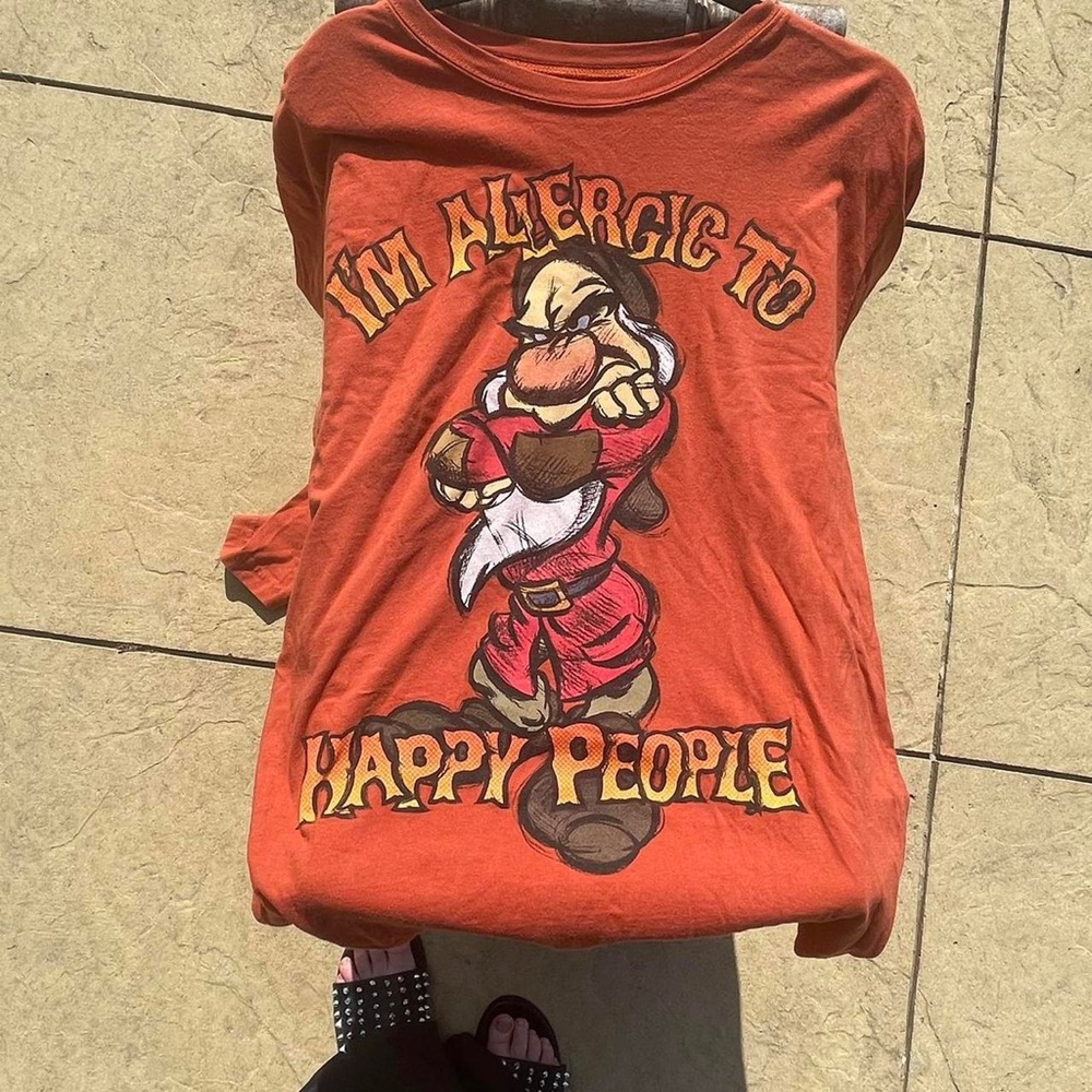 Allergic to happy people tshirt